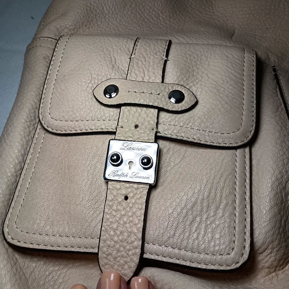 Ralph Lauren Governors Lodge Hobo Ivory Shoulder Bag